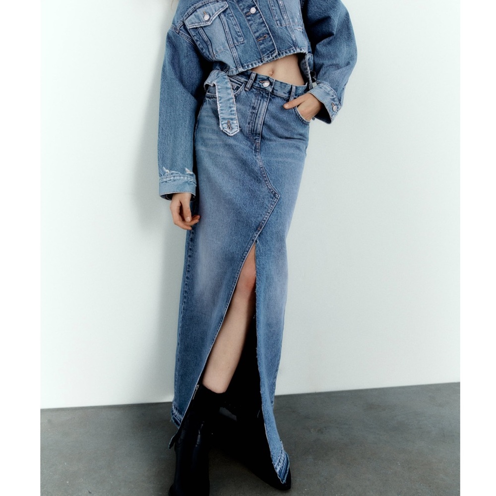 Zara DENIM SKIRT TRF
